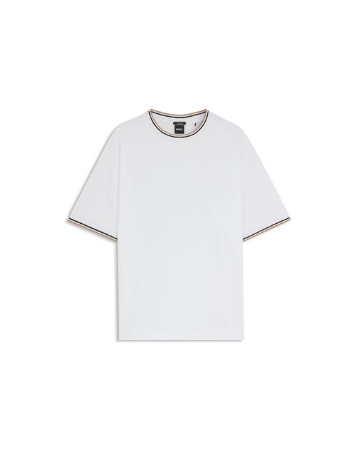 Boss White H Tames Short Sleeve Polo Shirt for men