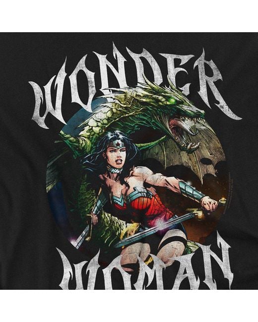 Dc Comics Black Wonder Dragon Cover T-Shirt for men