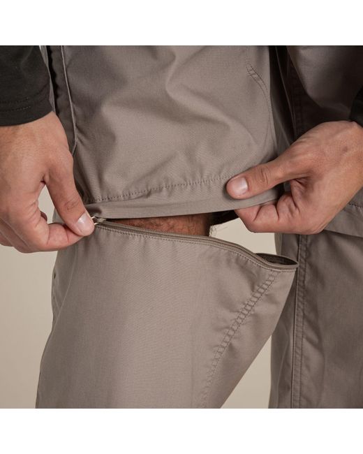 Craghoppers Gray Kiwi Convertible Water-Repellent Trousers for men