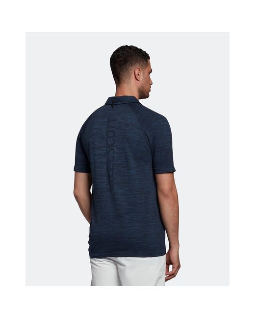 Lyle & Scott Blue Seamless Short Sleeve Polo Shirt for men
