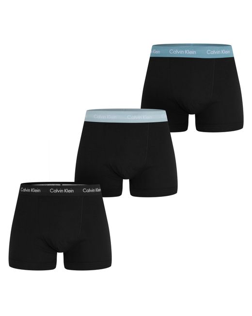 Calvin Klein Black 3 Pack Cotton Stretch Boxer Shorts for men