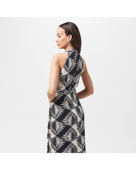 French Connection Black Ariette Crossover Wrap Dress
