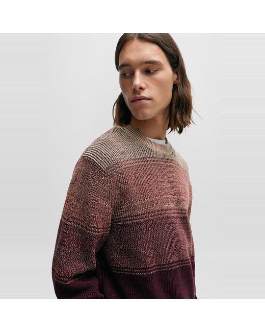Boss Purple Kaller Knitted Top for men