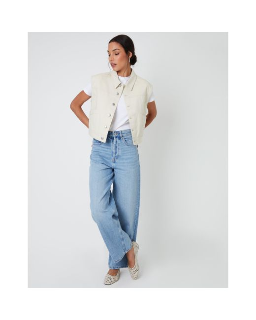 Threadbare White Lucky Denim Structured Fit Jacket