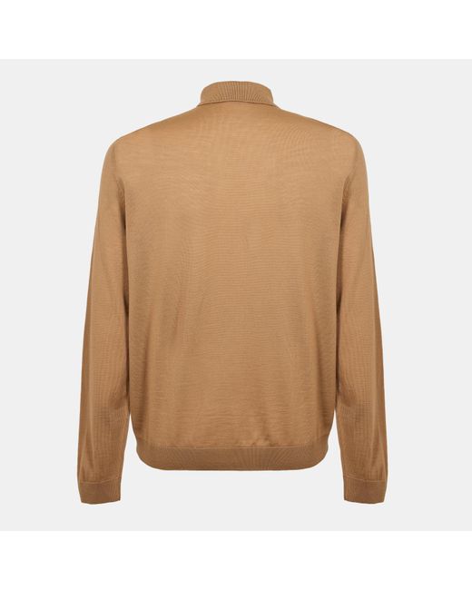 Boss Brown Lancione Long-Sleeve Polo for men