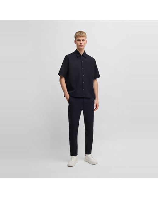 Boss Black Lapoully Seer Plain Short-Sleeve Shirt for men