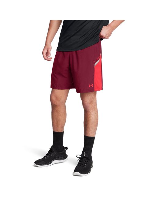 Under Armour Red Utility Performance Gym Shorts for men