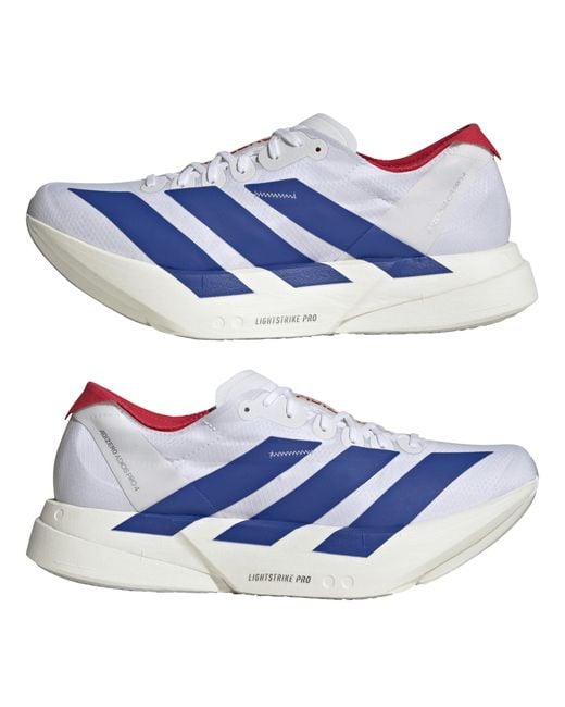 Adidas Blue Adizero Adios Pro 4 Shoes for men
