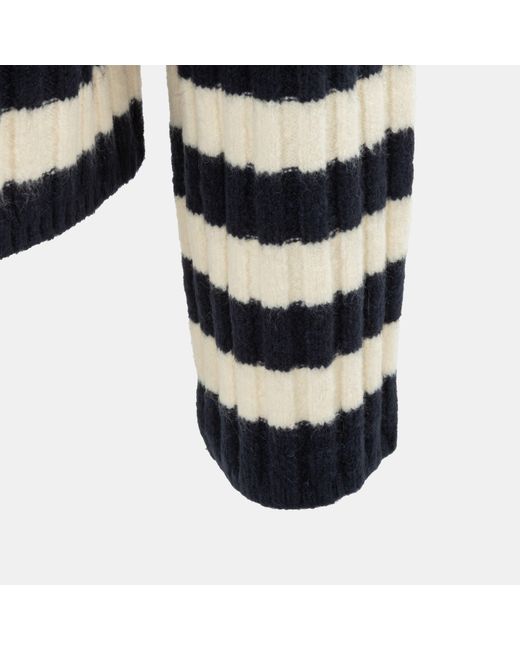 Miso Blue Stripe Jumper Open Hem