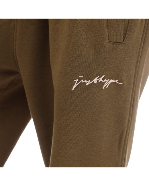 Hype Brown Adults Cargo Closed Hem Fleece Joggers