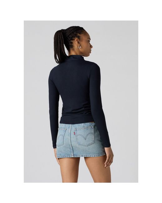 Levi's Blue Nina Cotton Long Sleeve T-Shirt