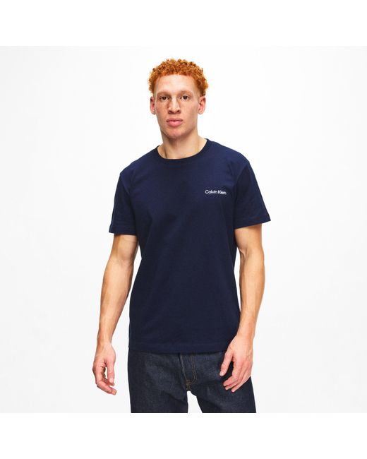 Calvin Klein Blue Core Logo T Shirt for men