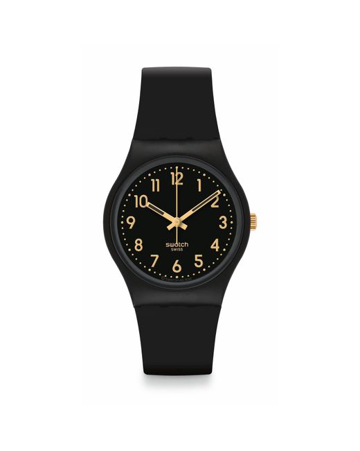 Swatch Black Core Analogue Quartz Watch