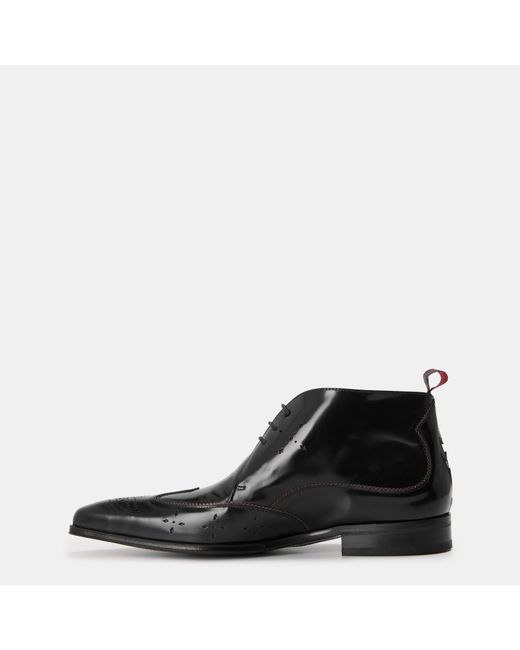 Jeffery West Black Slim Fit Chukka Boots for men
