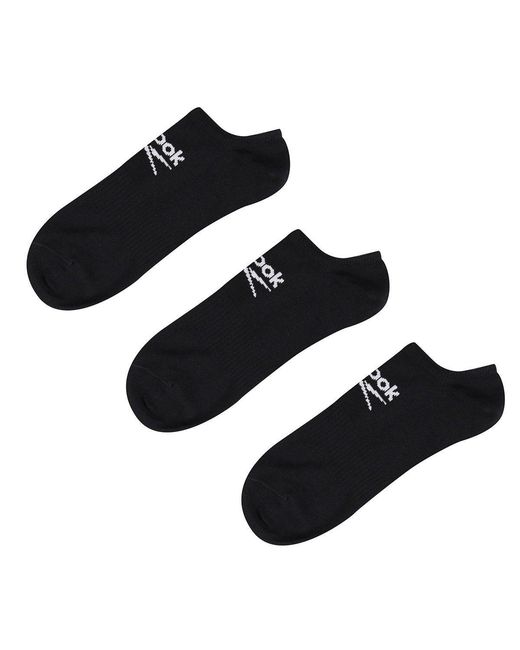 Reebok Black 3 Pair Low Cut Socks