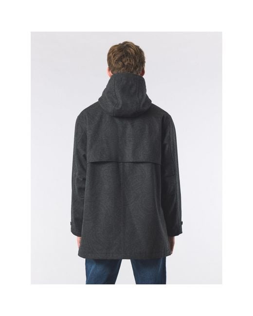 Pretty Green Black Randolph Duffle Coat for men