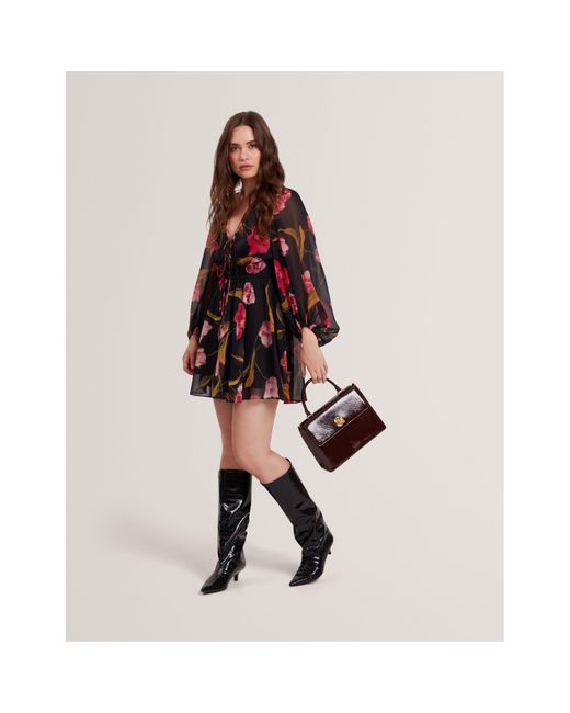 Ted Baker Red Long Sleeve Blouse