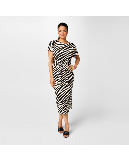 Biba Multicolor Tie Front Jersey Dress