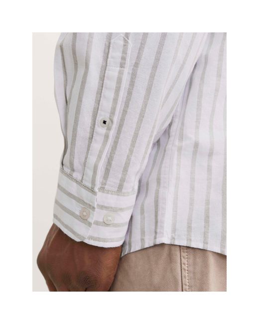 Jack & Jones White Jack + Oxford Shrt L Sn63 for men