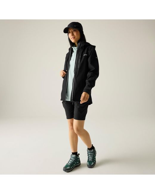 Regatta Black Birchdale Ii Waterproof Hooded Long Sleeve Jacket