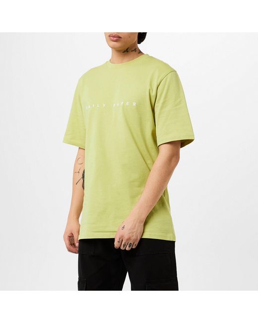 Daily Paper Yellow Alias Logo T Shirt for men