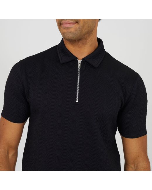 Brave Soul Black Short Sleeve Polo Shirt for men