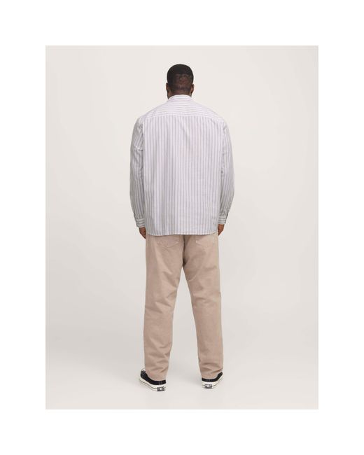 Jack & Jones White Jack + Oxford Shrt L Sn63 for men