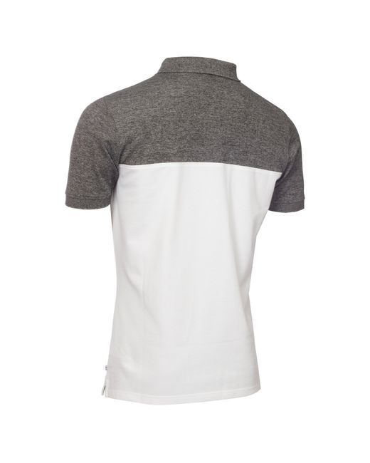 Calvin Klein White Colour Block Polo Shirt for men