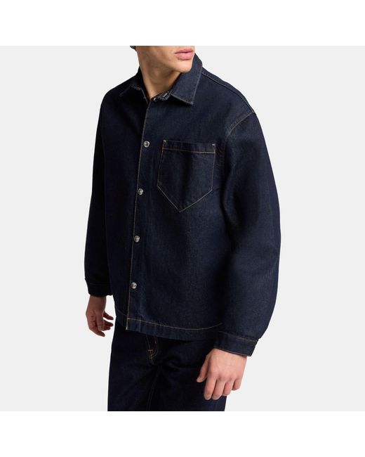 7 For All Mankind Blue Denim Overshirt for men