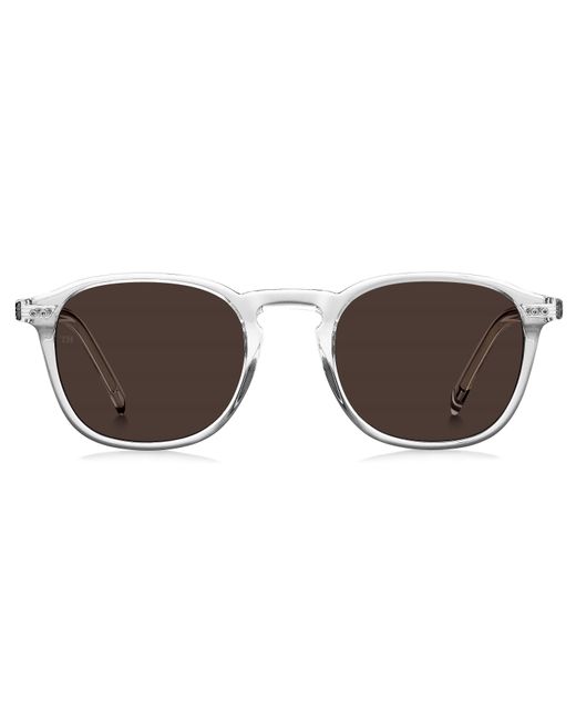 Tommy Hilfiger Brown Round Sunglasses for men