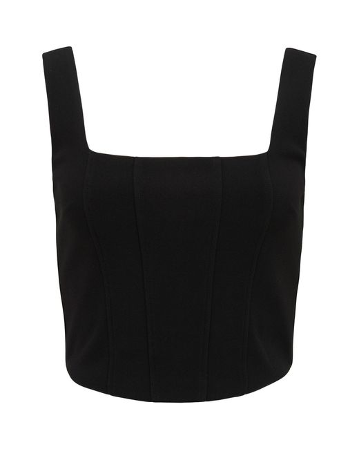 Forever New Black Sydnie Strap Corset Tank