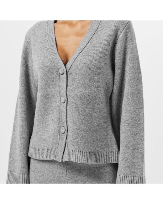 Raey Gray V-Neck Cardigan
