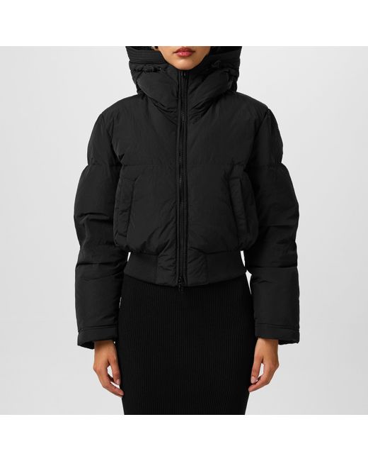 DIESEL Black Cropped Leather Biker Jacket