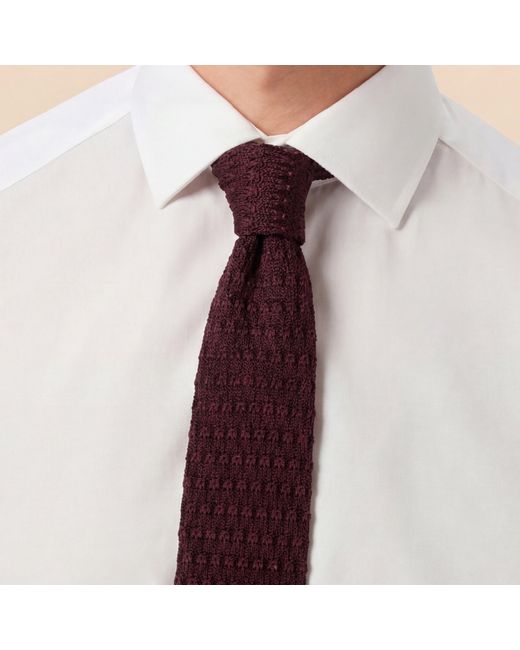 Without Prejudice Natural Sienna Silk Knit Tie for men