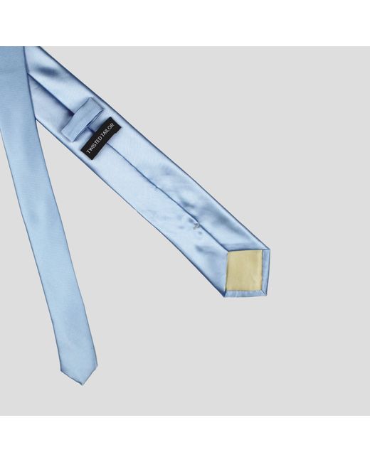 Twisted Tailor Blue Ellroy Plain Tie for men