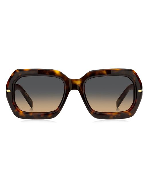 Boss Black Rectangular Round Sunglasses