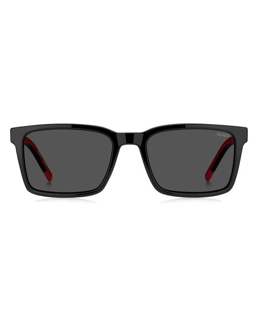 HUGO Black Rectangular Wayfarer Sunglasses for men