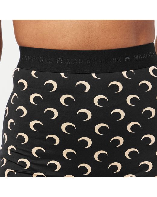 MARINE SERRE Black Moon Print Cycling Shorts
