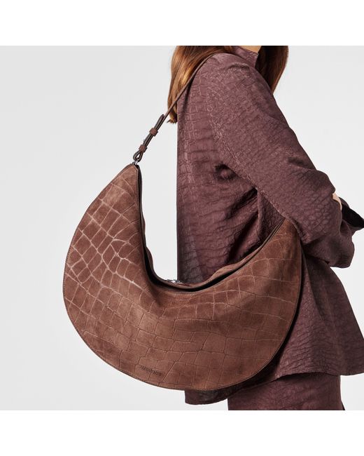 Jacquemus Brown Jacquard Calisso Rond Hobo Bag