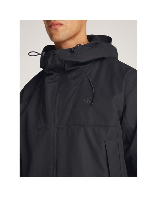 Calvin Klein Black Long Sleeve Windbreaker for men