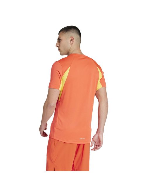 Adidas Orange Freelift Regular Fit T-Shirt for men