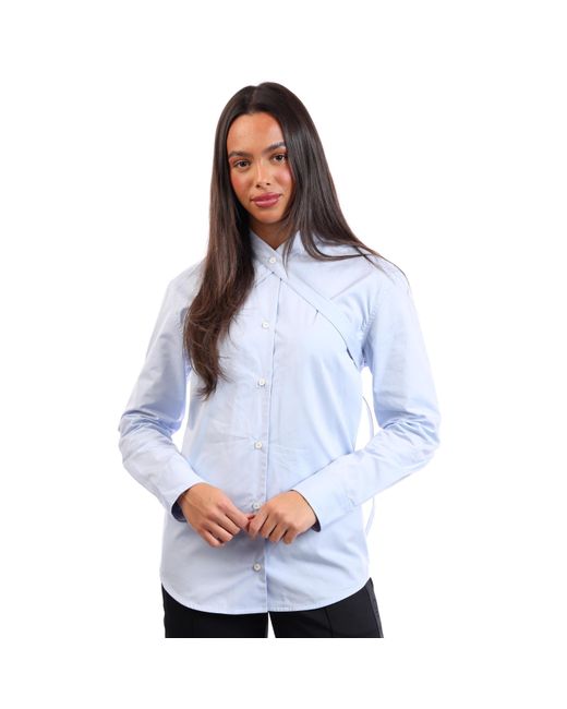 Off-White c/o Virgil Abloh Blue Poplin Cross Belt Shirt