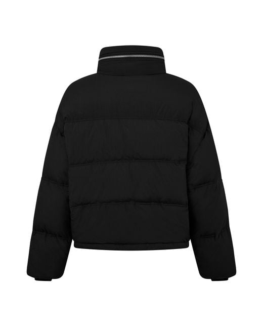 AMI Black Ami De Coeur Water Resistant Concealed Hood Short Puffer Jacket for men