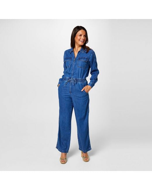 Biba Blue Denim Jumpsuit