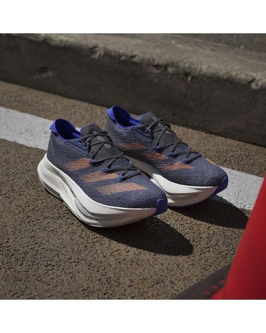 Adidas Blue Adizero Prime X 2.0 Strung Running Shoes for men