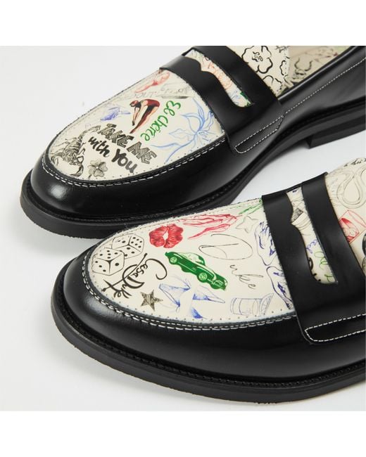 Duke & Dexter Black Handcrafted Comfort Loafers for men