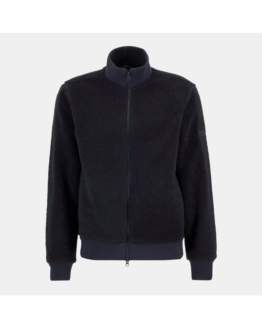 Barbour Blue Dinstone Fleece Long Sleeve Teddy Coat for men
