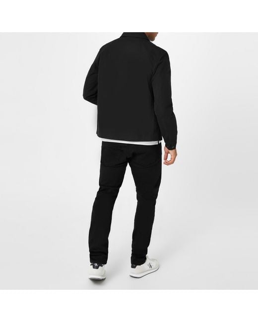 Calvin Klein Black Lifestyle Cotton Long Sleeve Overshirt for men
