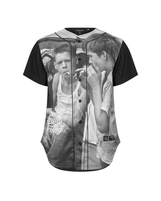 Criminal Damage Black Youth Basketball T-Shirt for men