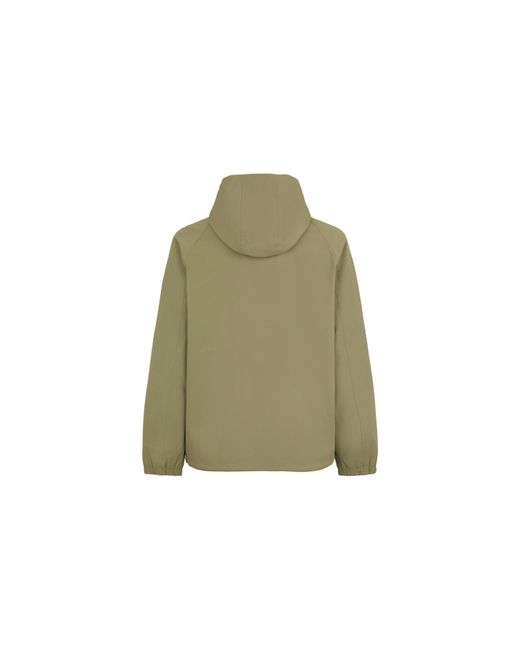 Dickies Green Ronan Water Resistant Hooded Long Sleeve Rain Anorak for men